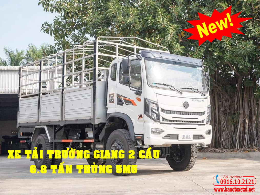 xe tải 2 cầu 6t8 Trường Giang thùng mui bạt